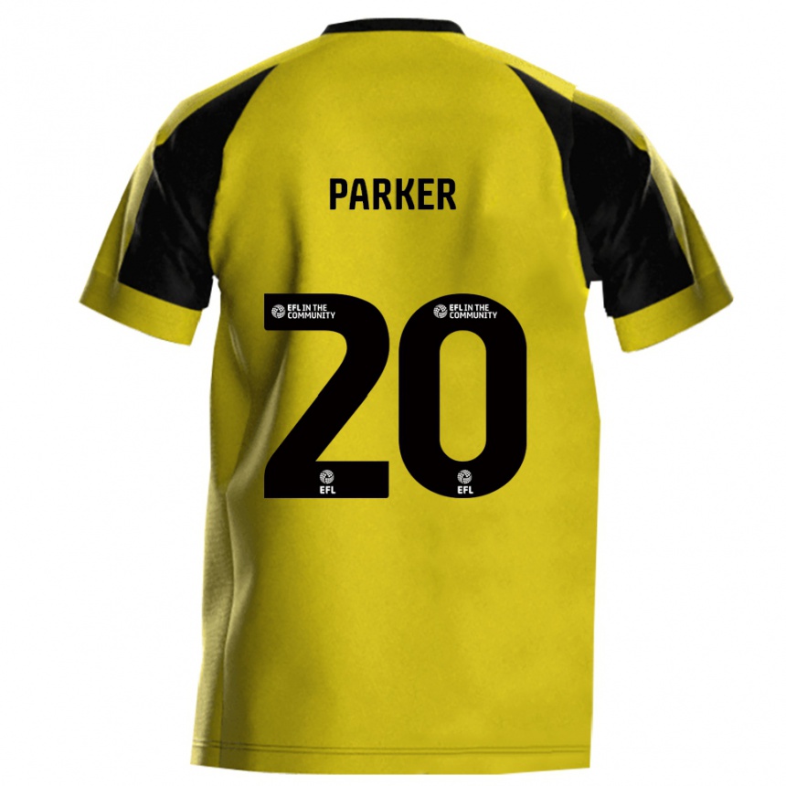 גברים כדורגל Charley Parker #20 צהוב אפור ג'רזי ביתית 2025/26