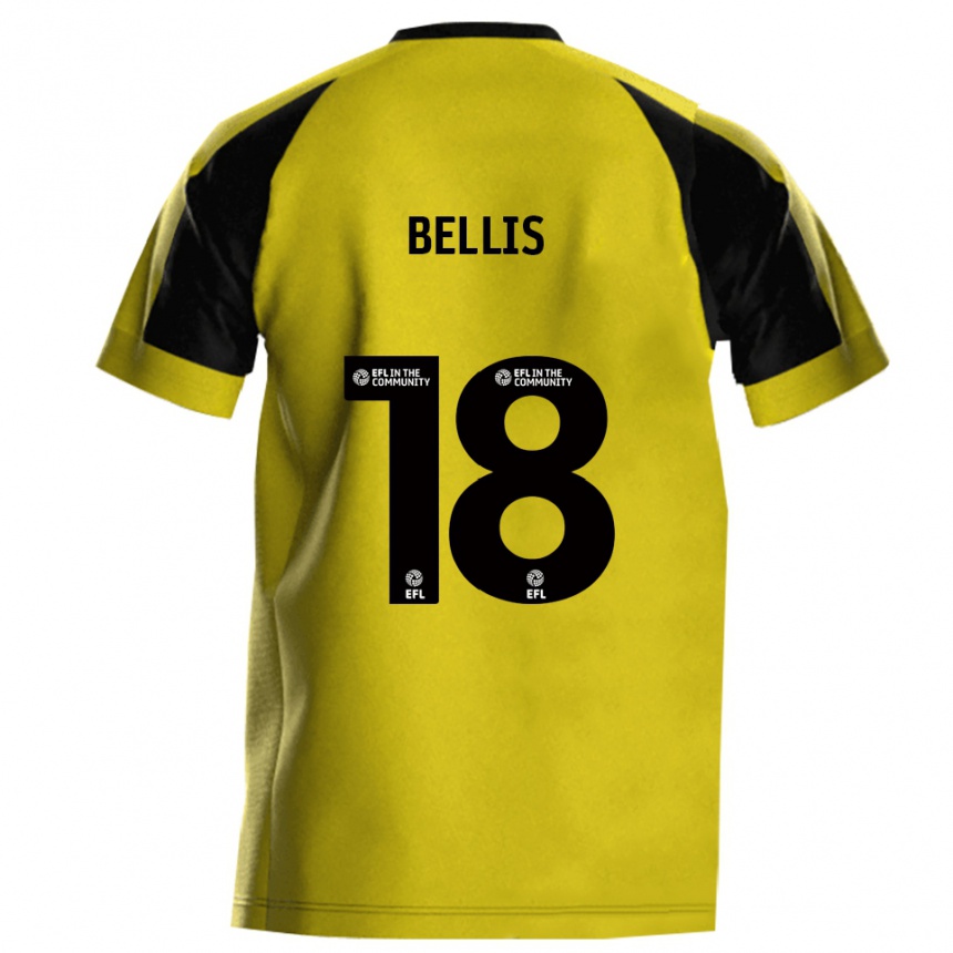 גברים כדורגל Reece Bellis #18 צהוב אפור ג'רזי ביתית 2025/26