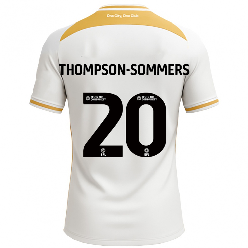 גברים כדורגל קיין תומפסון-סומרס #20 לבן זהב ג'רזי ביתית 2025/26