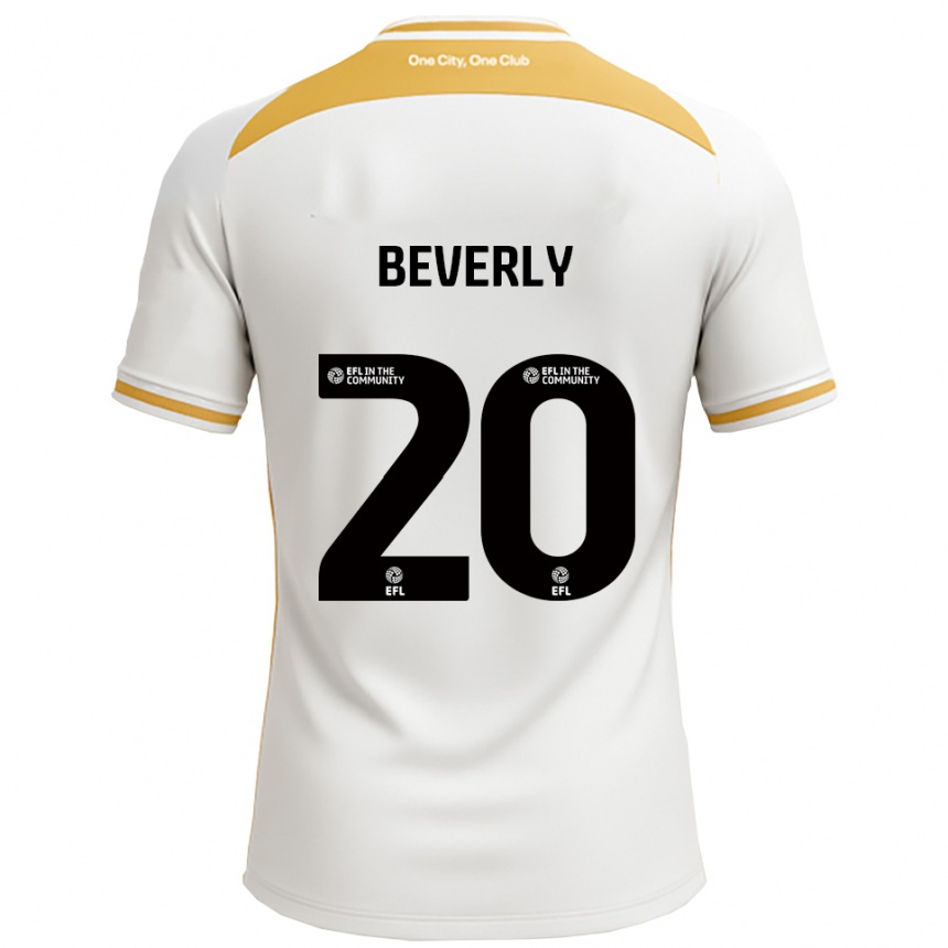 גברים כדורגל Poppy Beverly #20 לבן זהב ג'רזי ביתית 2025/26