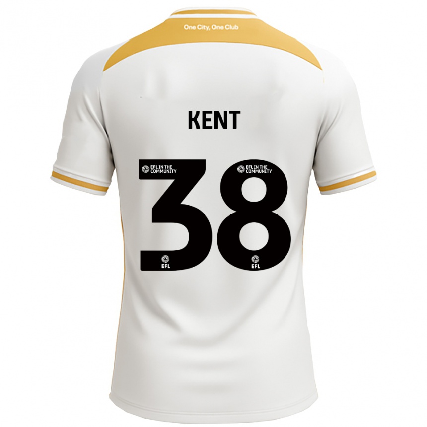 גברים כדורגל Isabelle Kent #38 לבן זהב ג'רזי ביתית 2025/26