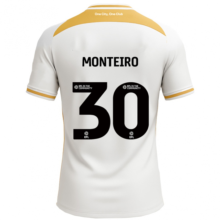 גברים כדורגל Jesse Da Costa Monteiro #30 לבן זהב ג'רזי ביתית 2025/26