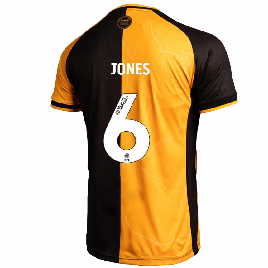 גברים כדורגל George Jones #6 צהוב שחור ג'רזי ביתית 2025/26