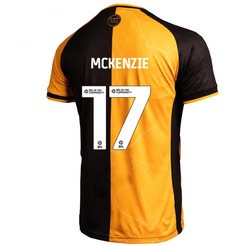 גברים כדורגל Myles Mckenzie #17 צהוב שחור ג'רזי ביתית 2025/26