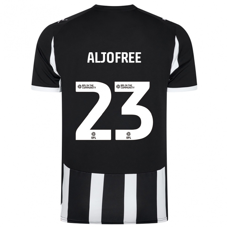 גברים כדורגל סוני אלג'ופרי #23 שחור לבן ג'רזי ביתית 2025/26