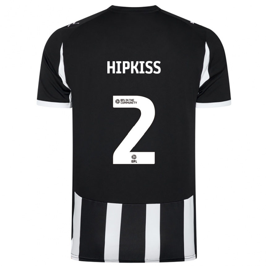 גברים כדורגל Stanley Hipkiss #2 שחור לבן ג'רזי ביתית 2025/26