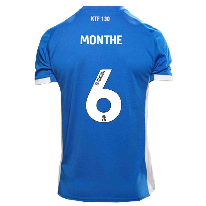 גברים כדורגל מאני מונטה #6 כחול לבן ג'רזי ביתית 2025/26