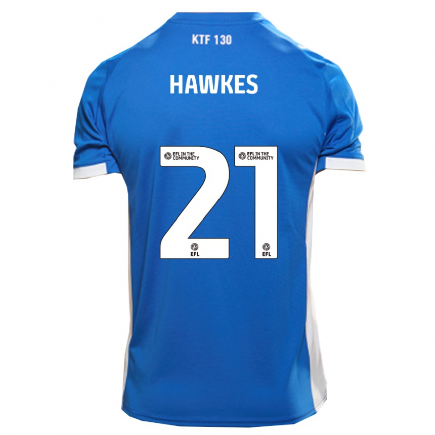 גברים כדורגל ג'וש הוקס #21 כחול לבן ג'רזי ביתית 2025/26