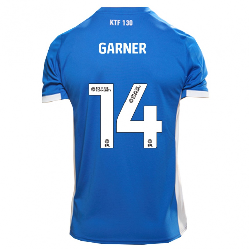 גברים כדורגל ג'ו גארנר #14 כחול לבן ג'רזי ביתית 2025/26