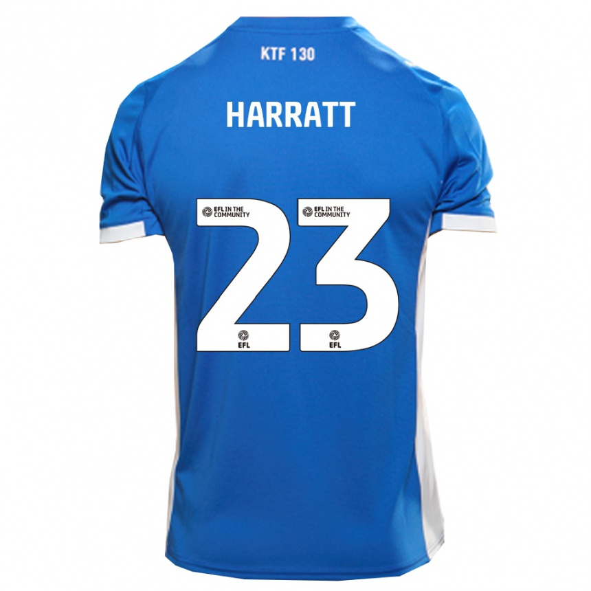 גברים כדורגל Kian Harratt #23 כחול לבן ג'רזי ביתית 2025/26