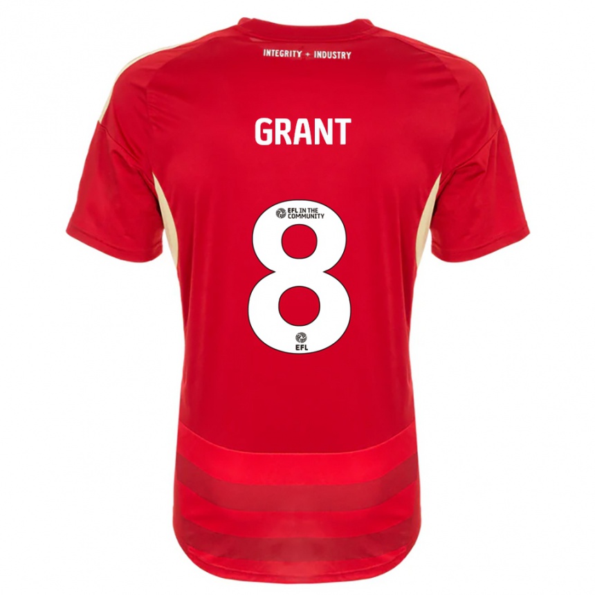 גברים כדורגל חורחה גרנט #8 אדום לבן ג'רזי ביתית 2025/26 גברים כדורגל חורחה גרנט #8 אדום לבן ג'רזי ביתית 2025/26
