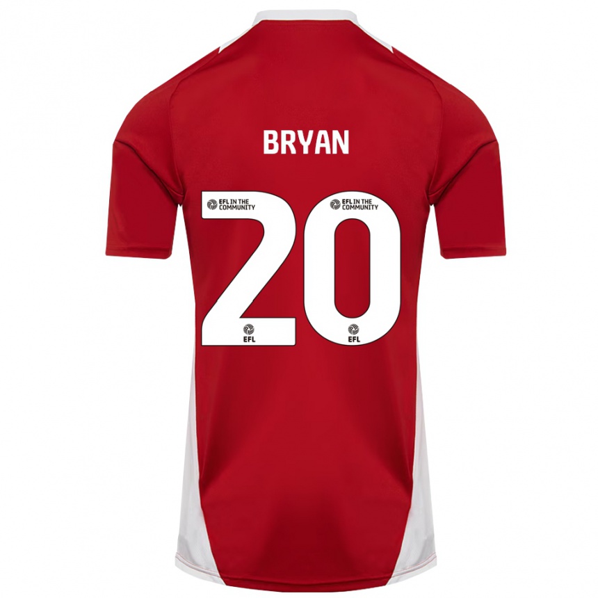 גברים כדורגל Joshua Bryan #20 אדום לבן זהב ג'רזי ביתית 2025/26