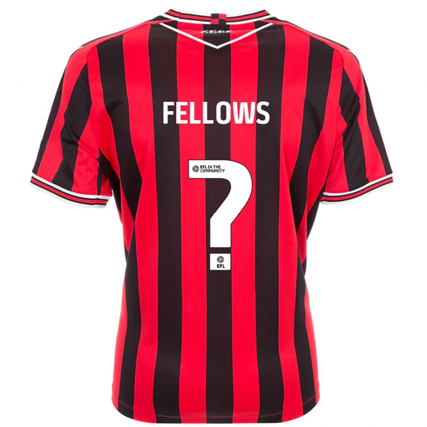 גברים כדורגל Mia Fellows #0 אדום שחור ג'רזי ביתית 2025/26