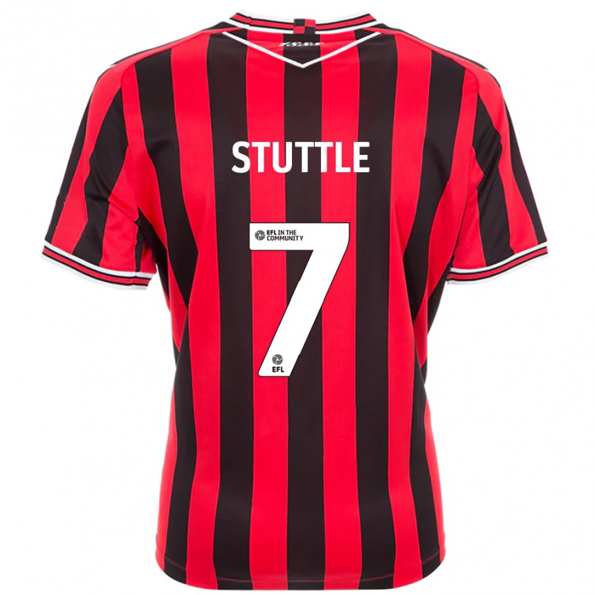 גברים כדורגל ג׳וני סטוטל #7 אדום שחור ג'רזי ביתית 2025/26 גברים כדורגל ג׳וני סטוטל #7 אדום שחור ג'רזי ביתית 2025/26