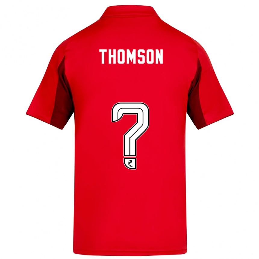 גברים כדורגל Ethan Thomson #0 אדום בורדו ג'רזי ביתית 2025/26