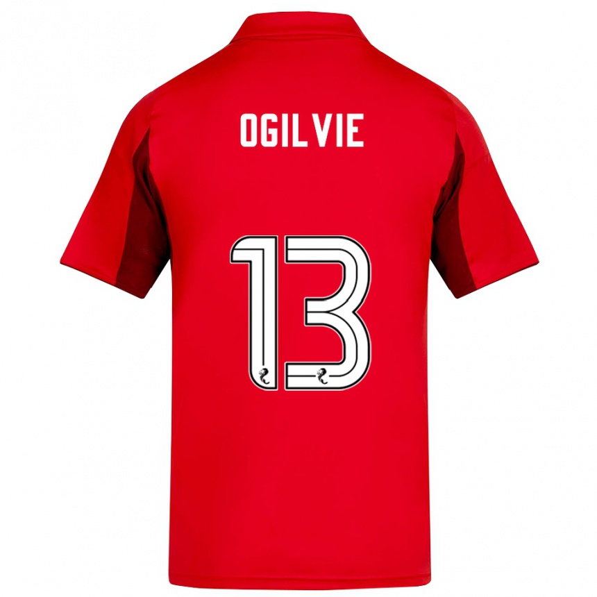 גברים כדורגל פרנצ'סקה אוגילבי #13 אדום בורדו ג'רזי ביתית 2025/26