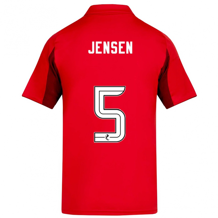 גברים כדורגל ריצ׳רד ינסן #5 אדום בורדו ג'רזי ביתית 2025/26