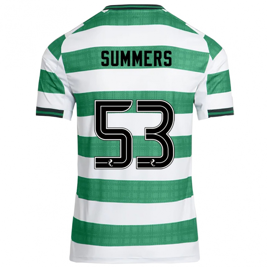 גברים כדורגל בן סאמרס #53 ירוק לבן ג'רזי ביתית 2025/26