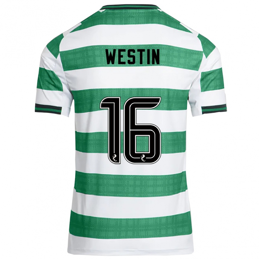 גברים כדורגל Emma Westin #16 ירוק לבן ג'רזי ביתית 2025/26