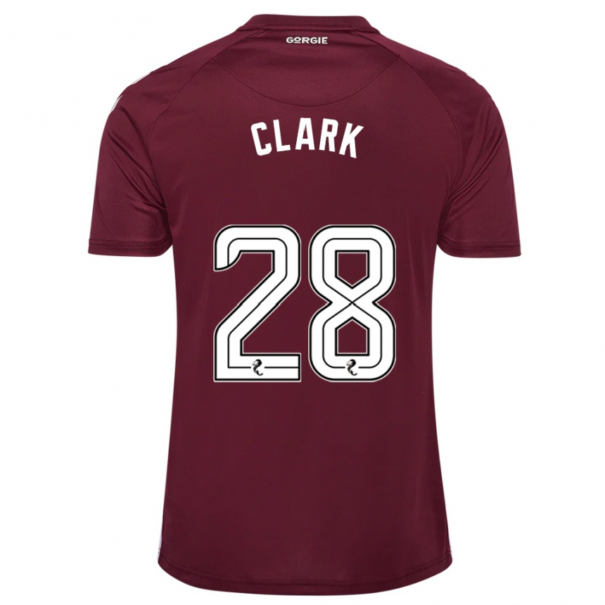 גברים כדורגל זנדר קלארק #28 בורדו לבן ג'רזי ביתית 2025/26