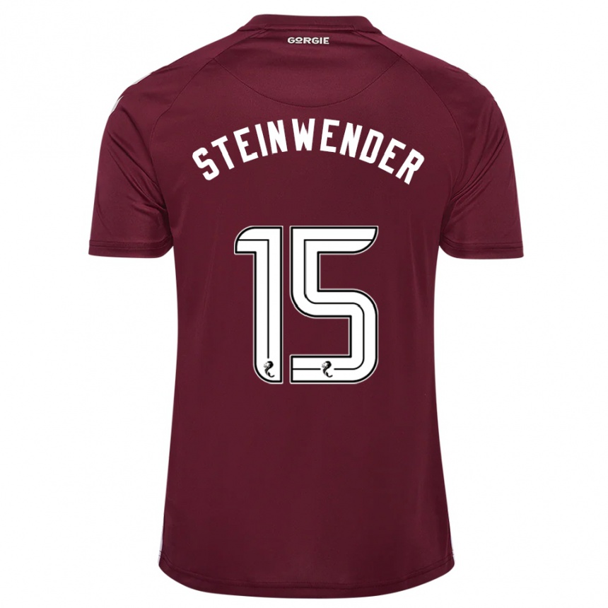 גברים כדורגל מיכאל שטיינוונדר #15 בורדו לבן ג'רזי ביתית 2025/26