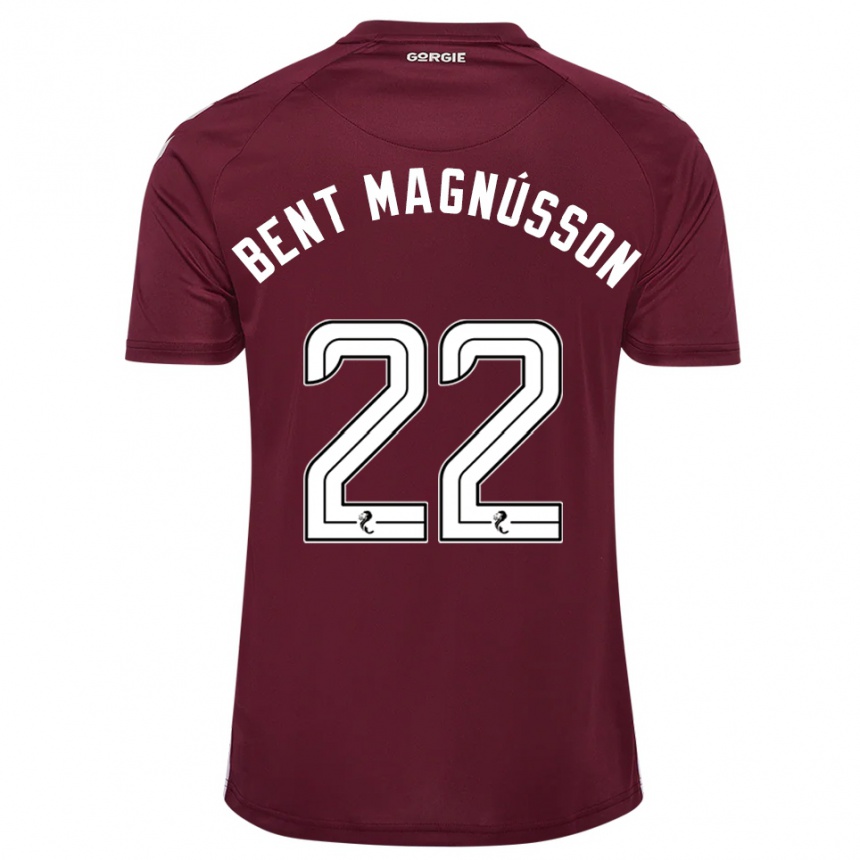 גברים כדורגל תומס בנט מגנוסון #22 בורדו לבן ג'רזי ביתית 2025/26