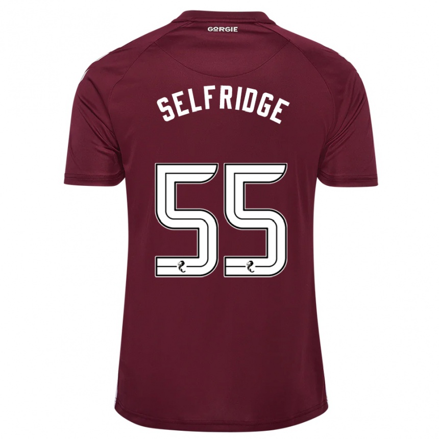 גברים כדורגל Louis Selfridge #55 בורדו לבן ג'רזי ביתית 2025/26