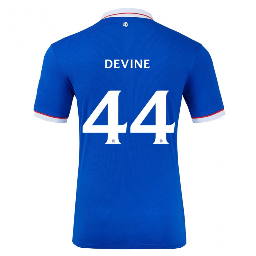 גברים כדורגל אדם דיווין #44 כחול לבן ג'רזי ביתית 2025/26