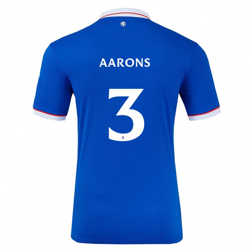 גברים כדורגל מקס ארונס #3 כחול לבן ג'רזי ביתית 2025/26
