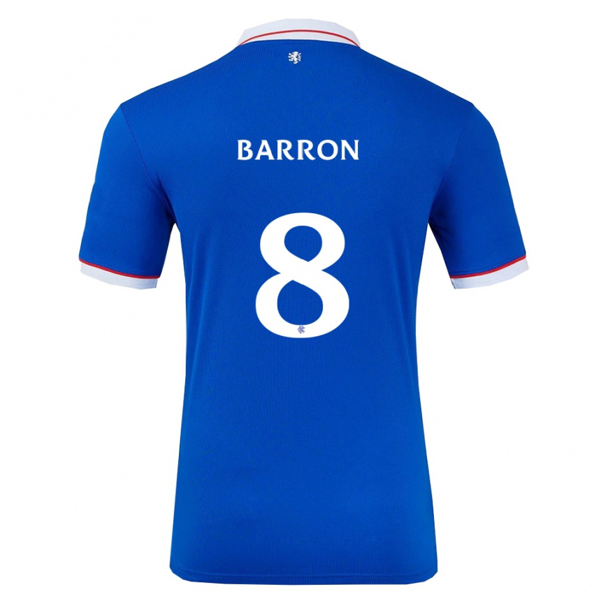 גברים כדורגל קונור בארון #8 כחול לבן ג'רזי ביתית 2025/26