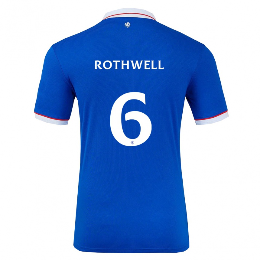 גברים כדורגל ג'ו רותוול #6 כחול לבן ג'רזי ביתית 2025/26