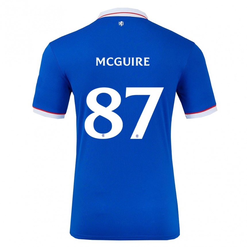 גברים כדורגל Rydnn Mcguire #87 כחול לבן ג'רזי ביתית 2025/26