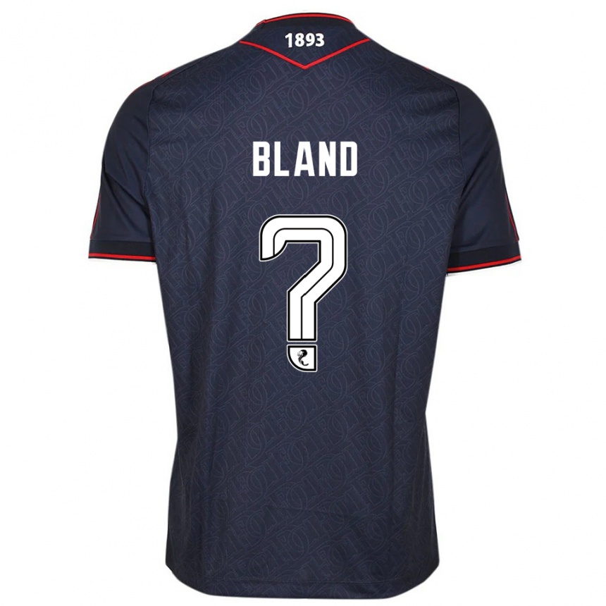 גברים כדורגל Ryan Bland #0 כחול נייבי לבן ג'רזי ביתית 2025/26
