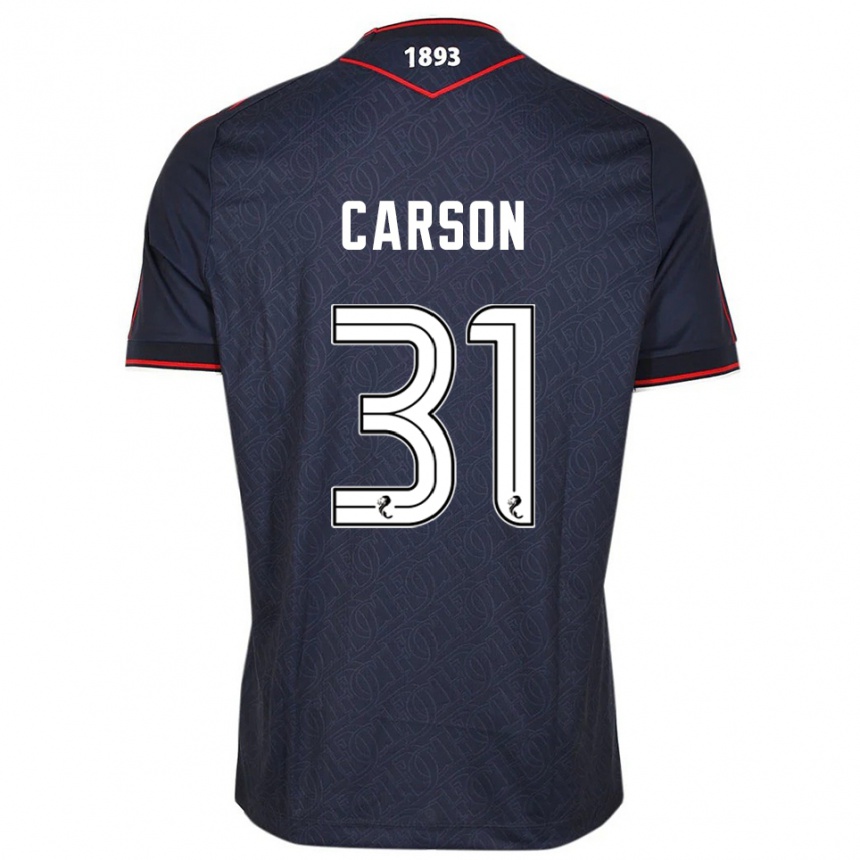 גברים כדורגל טרבור קרסון #31 כחול נייבי לבן ג'רזי ביתית 2025/26