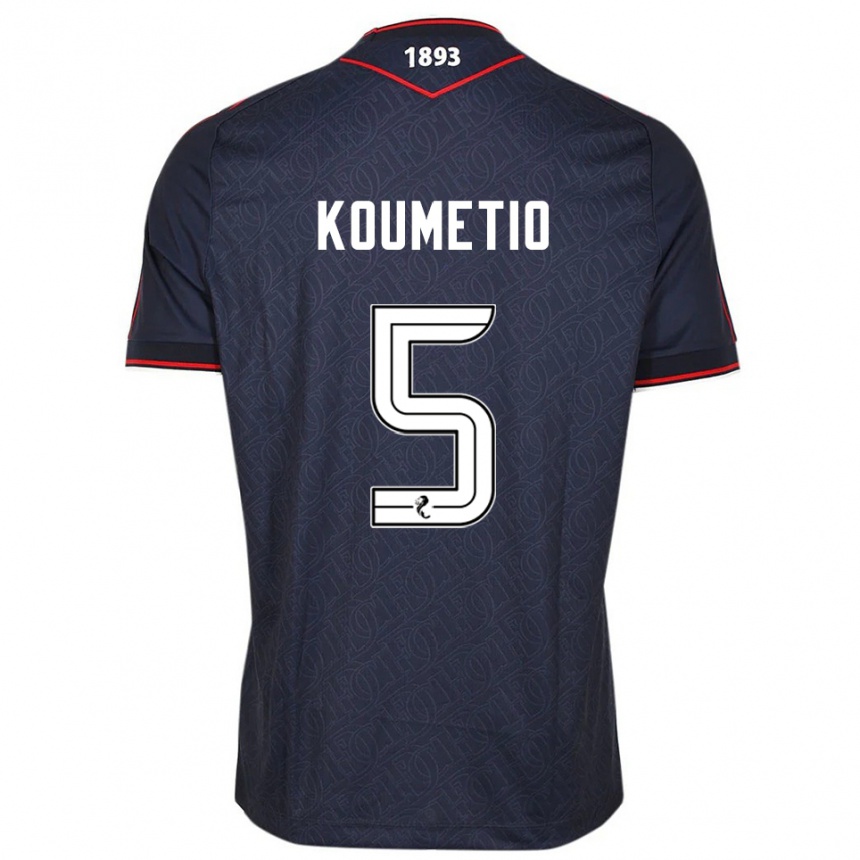 גברים כדורגל בילי קומטיו #5 כחול נייבי לבן ג'רזי ביתית 2025/26