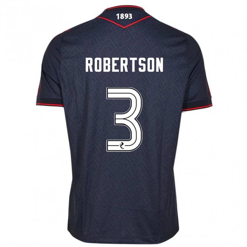 גברים כדורגל קלארק רוברטסון #3 כחול נייבי לבן ג'רזי ביתית 2025/26