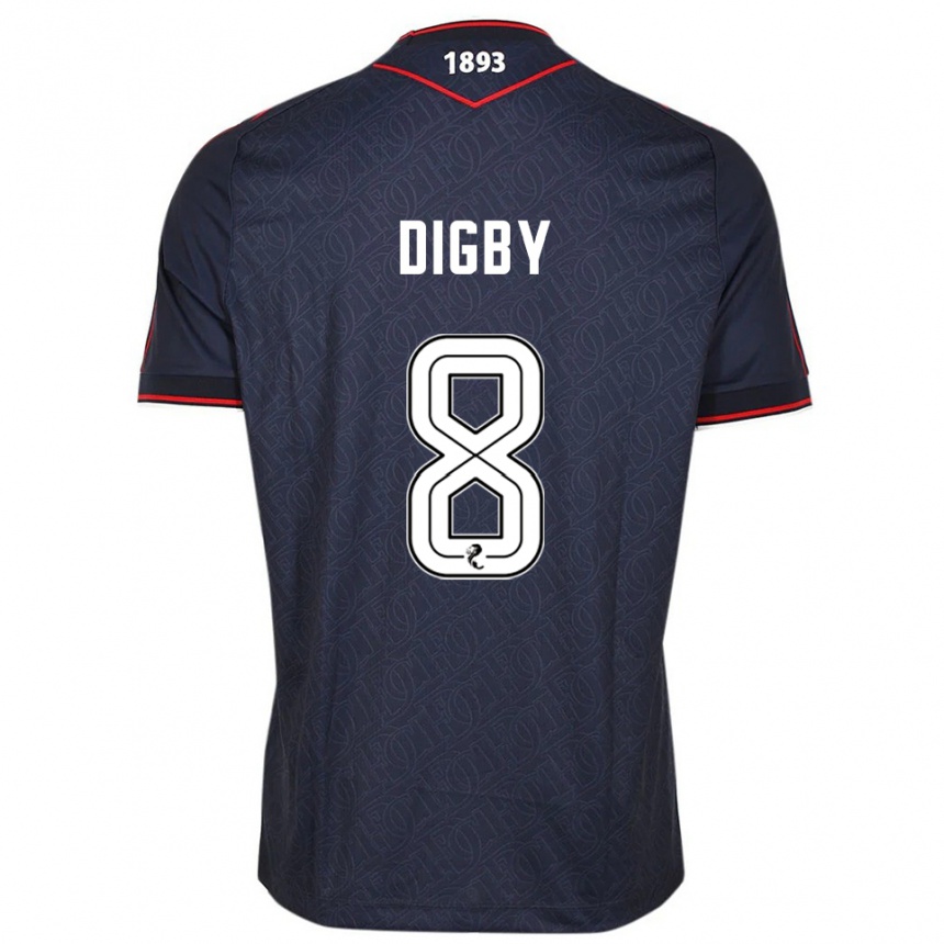 גברים כדורגל פול דיגבי #8 כחול נייבי לבן ג'רזי ביתית 2025/26