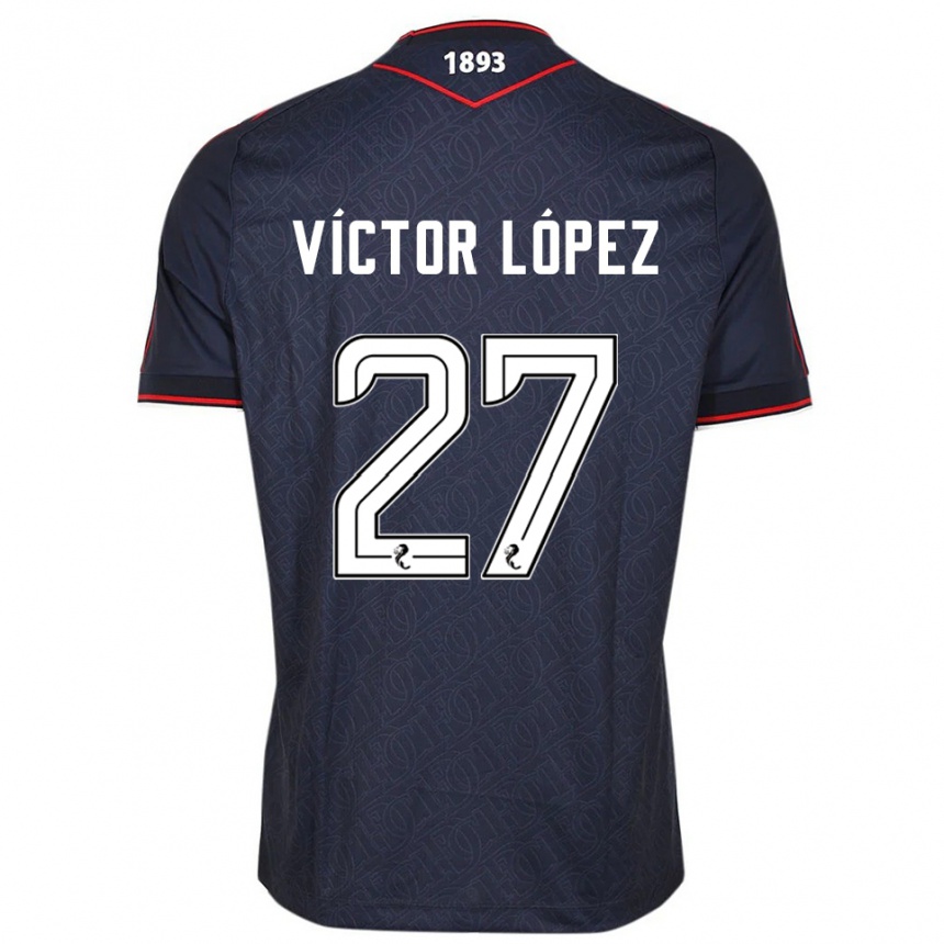 גברים כדורגל ויקטור לופס #27 כחול נייבי לבן ג'רזי ביתית 2025/26