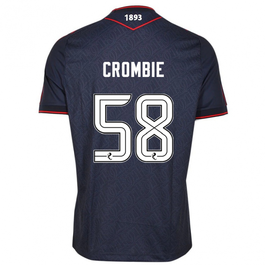 גברים כדורגל אית׳ן קרומבי #58 כחול נייבי לבן ג'רזי ביתית 2025/26
