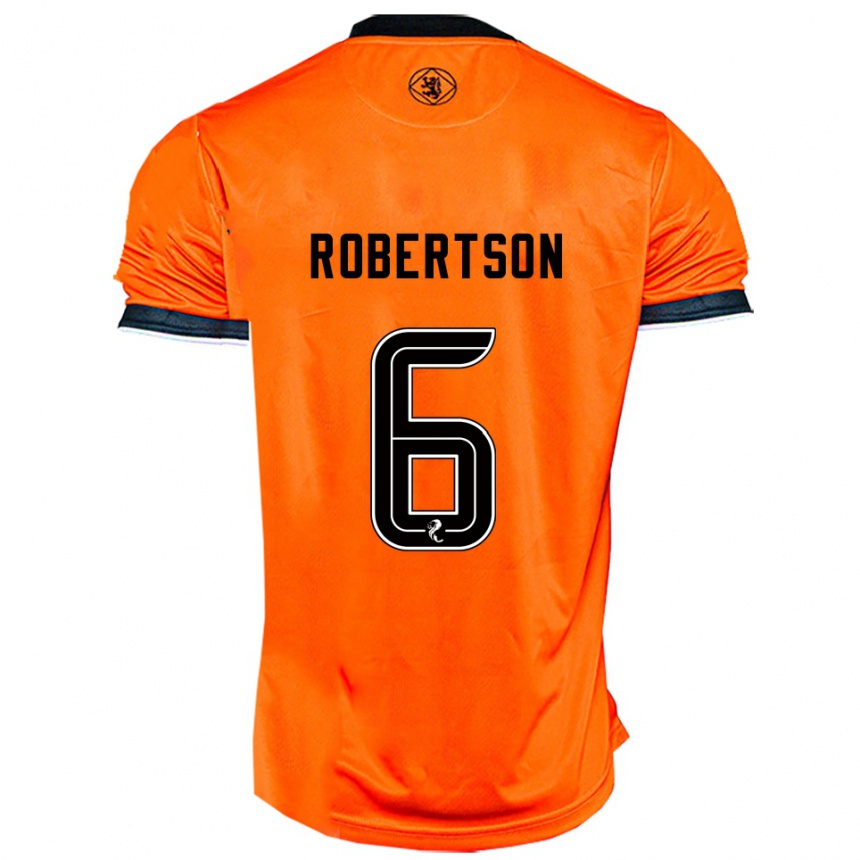 גברים כדורגל Ashley Robertson #6 כתום שחור ג'רזי ביתית 2025/26