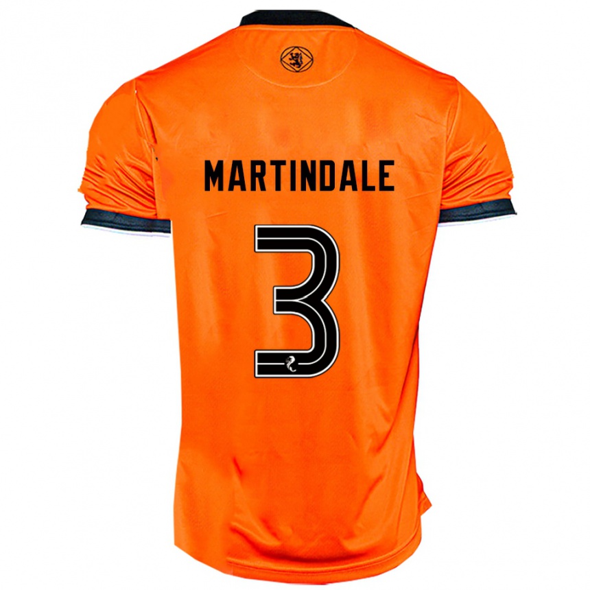 גברים כדורגל אמילי מרטינדייל #3 כתום שחור ג'רזי ביתית 2025/26