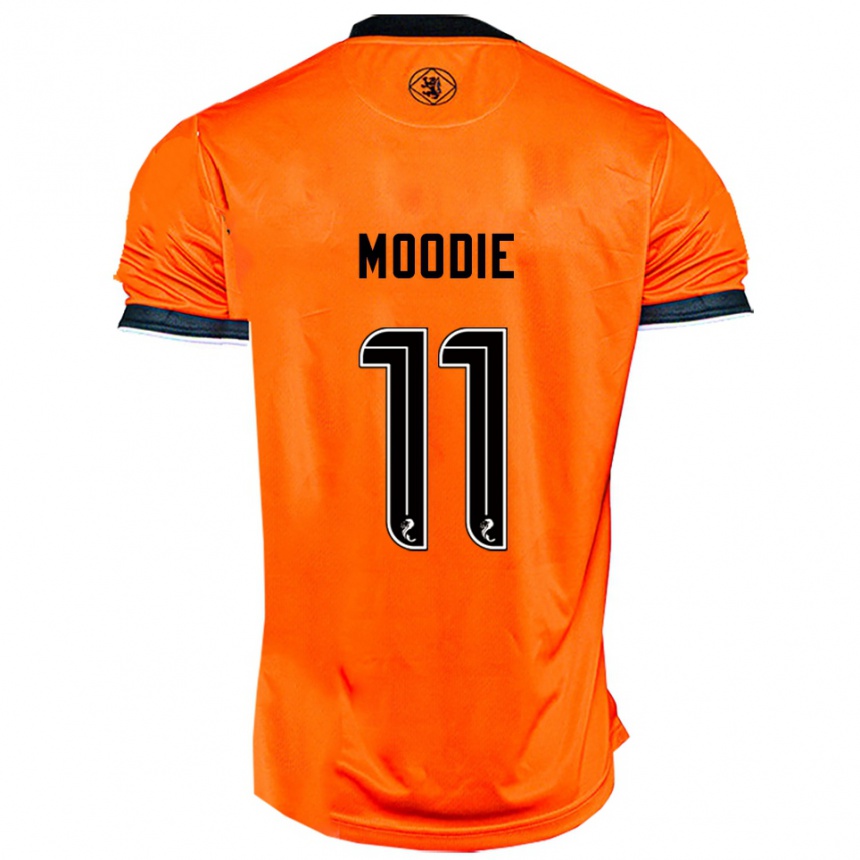 גברים כדורגל Alix Moodie #11 כתום שחור ג'רזי ביתית 2025/26