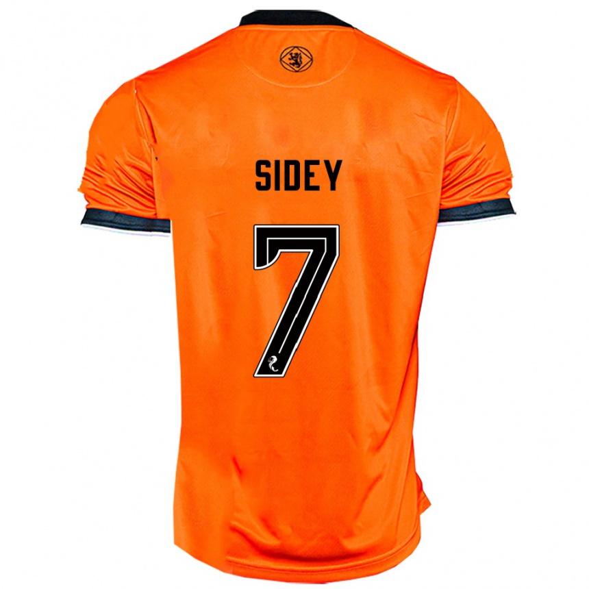 גברים כדורגל לאה פלורה סידיי #7 כתום שחור ג'רזי ביתית 2025/26