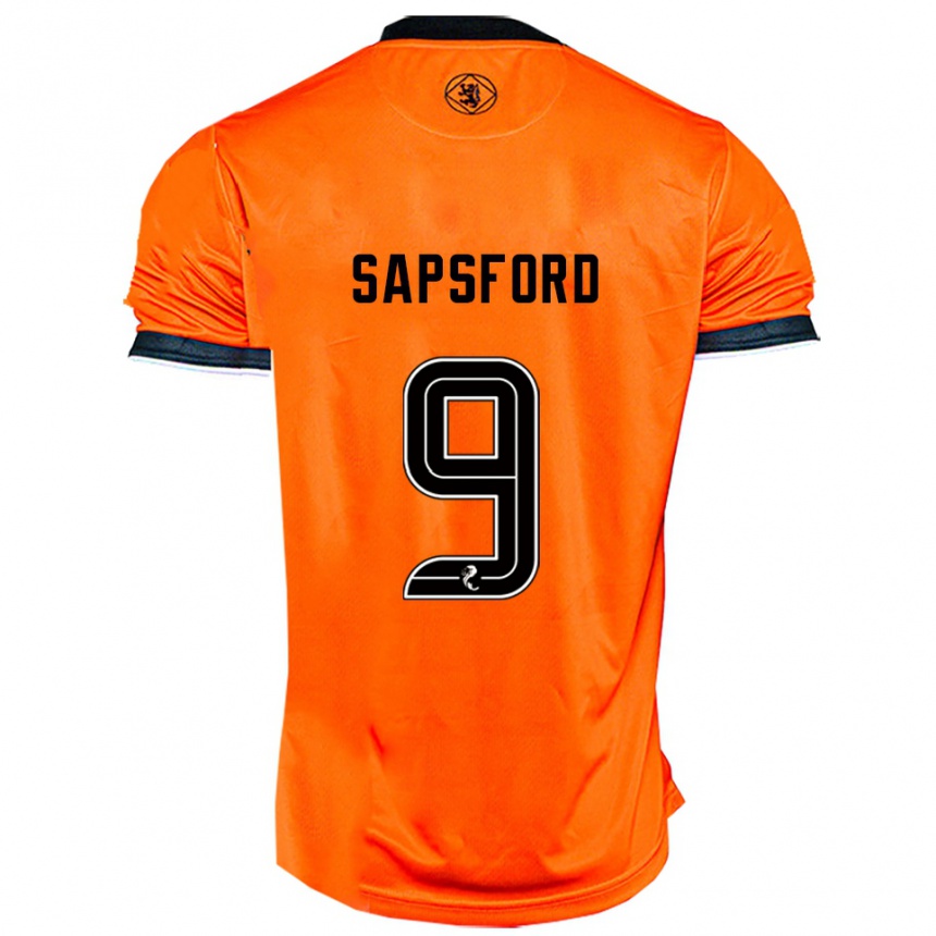 גברים כדורגל זאק ספספורד #9 כתום שחור ג'רזי ביתית 2025/26