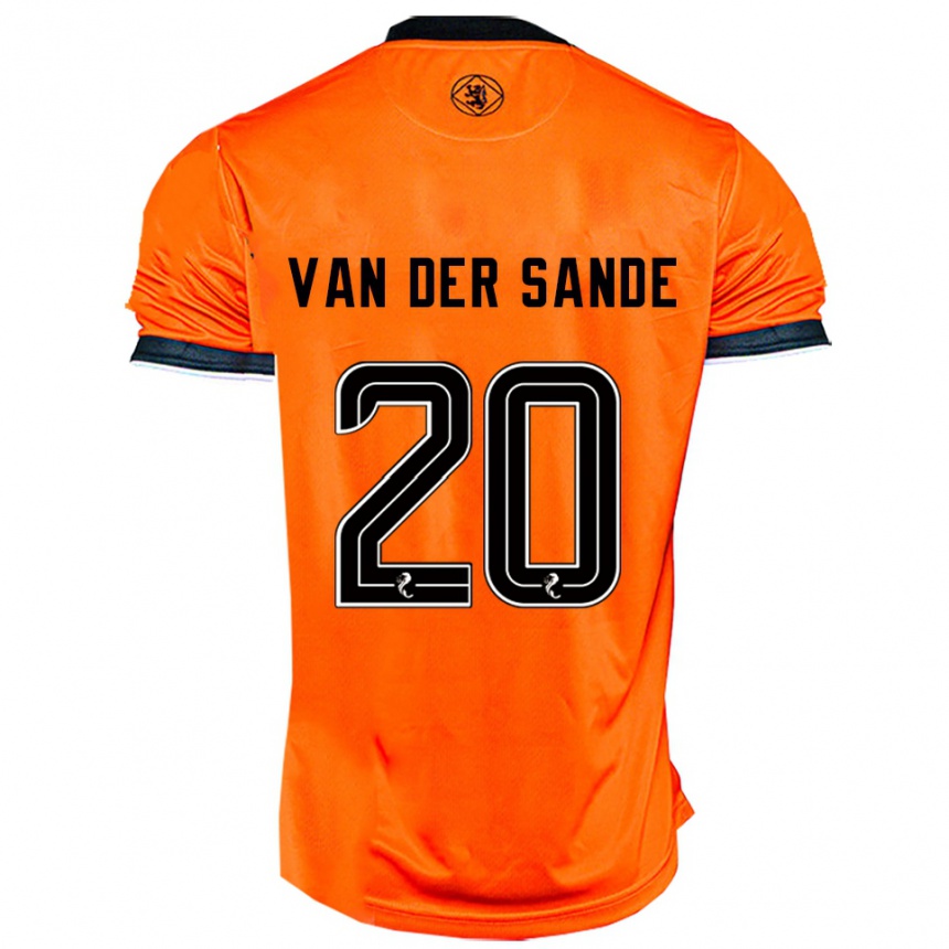 גברים כדורגל יורט ואן דר סנדה #20 כתום שחור ג'רזי ביתית 2025/26