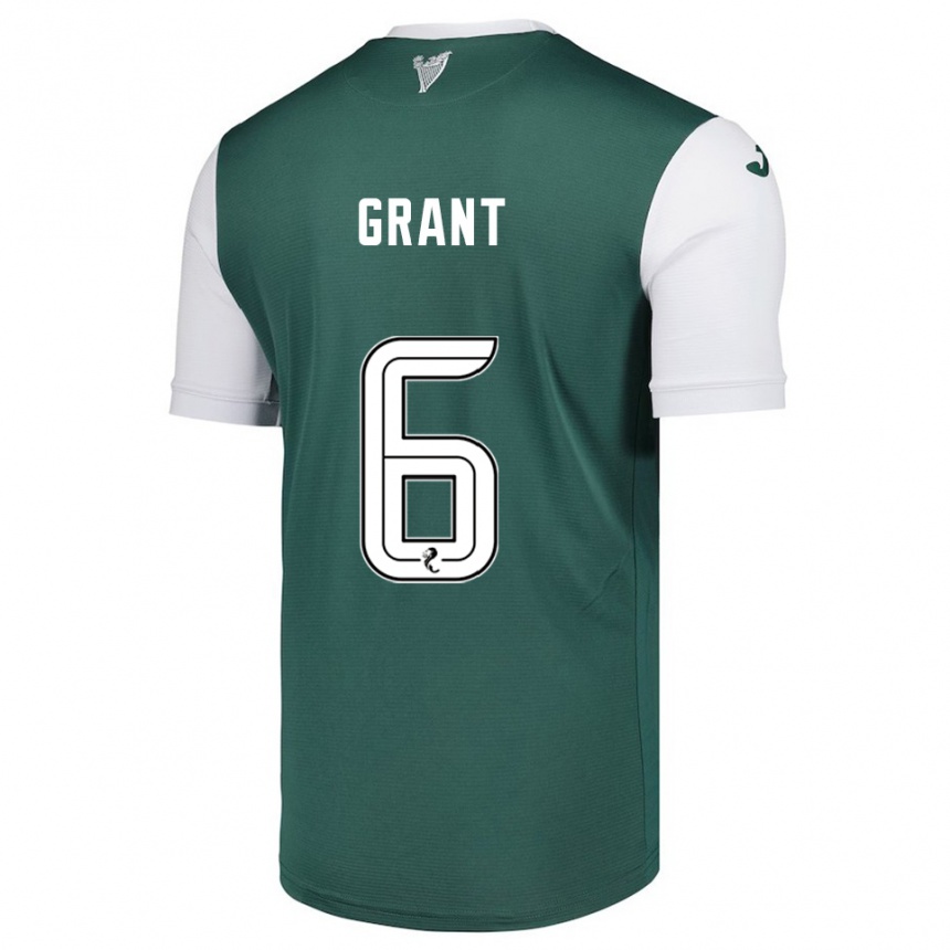 גברים כדורגל קיארה גרנט #6 ירוק לבן ג'רזי ביתית 2025/26