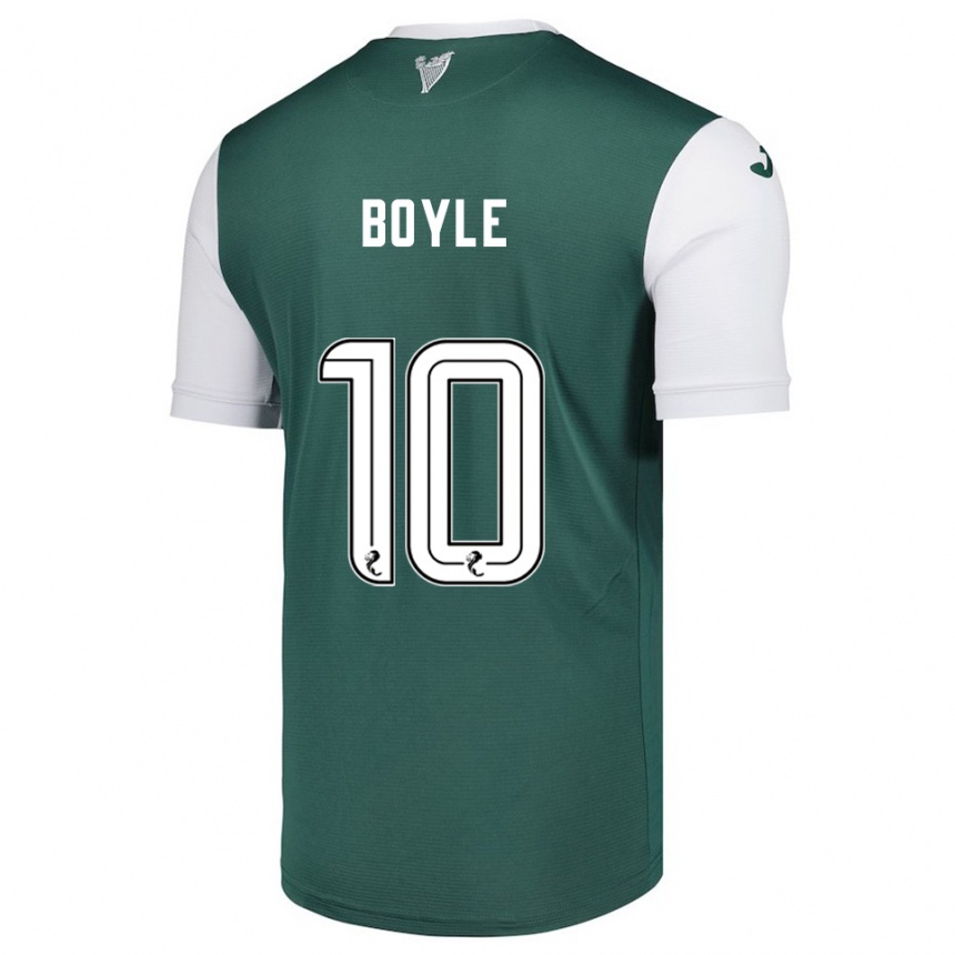 גברים כדורגל מרטין בויל #10 ירוק לבן ג'רזי ביתית 2025/26
