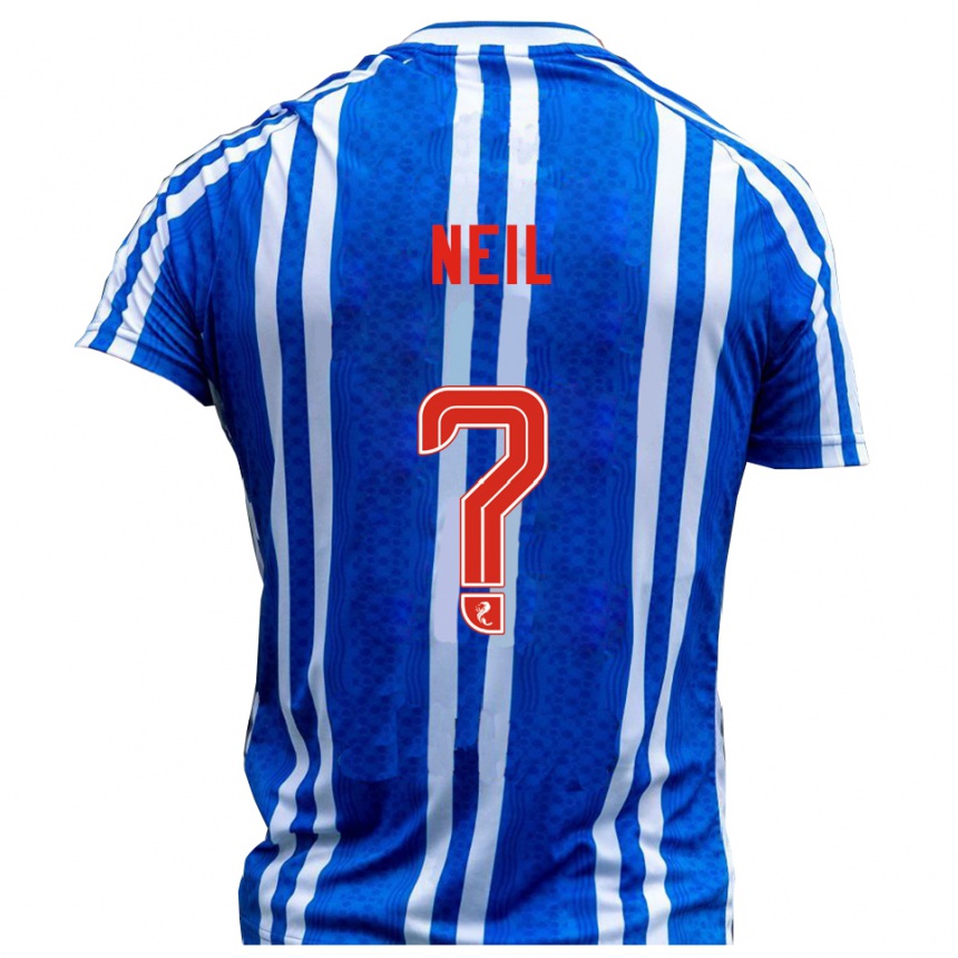 גברים כדורגל Laura Neil #0 כחול לבן ג'רזי ביתית 2025/26