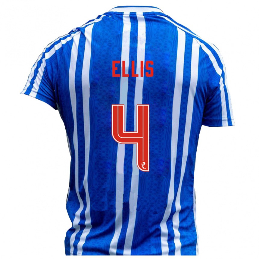 גברים כדורגל רוארי אליס #4 כחול לבן ג'רזי ביתית 2025/26
