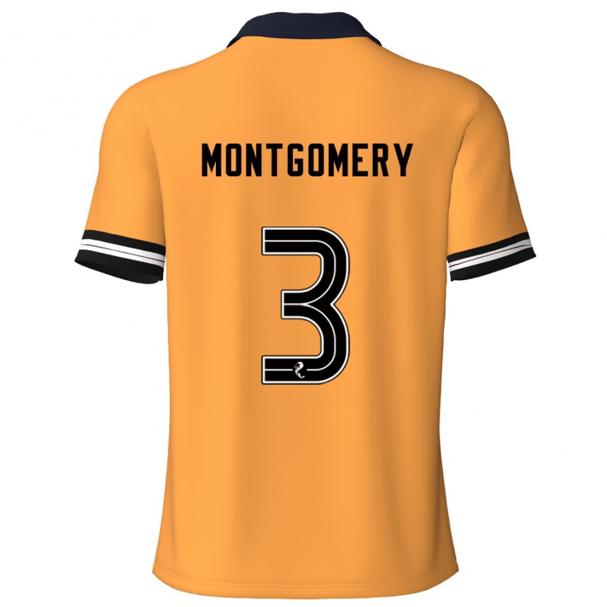 גברים כדורגל Adam Montgomery #3 צהוב שחור ג'רזי ביתית 2025/26